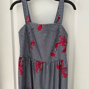 Crawfish Lobster Gingham Maxi Dress